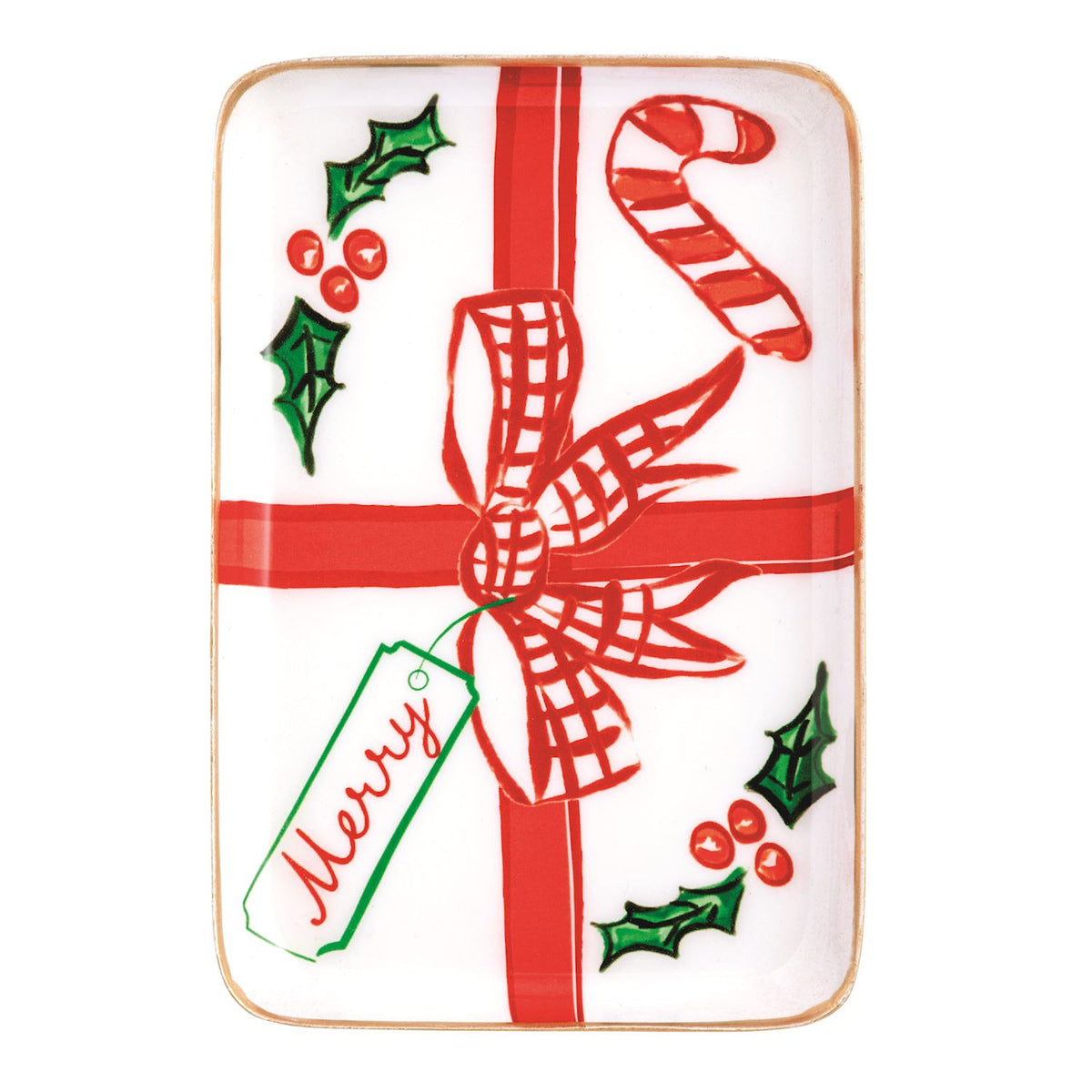 Metal Christmas Tidbit Plates