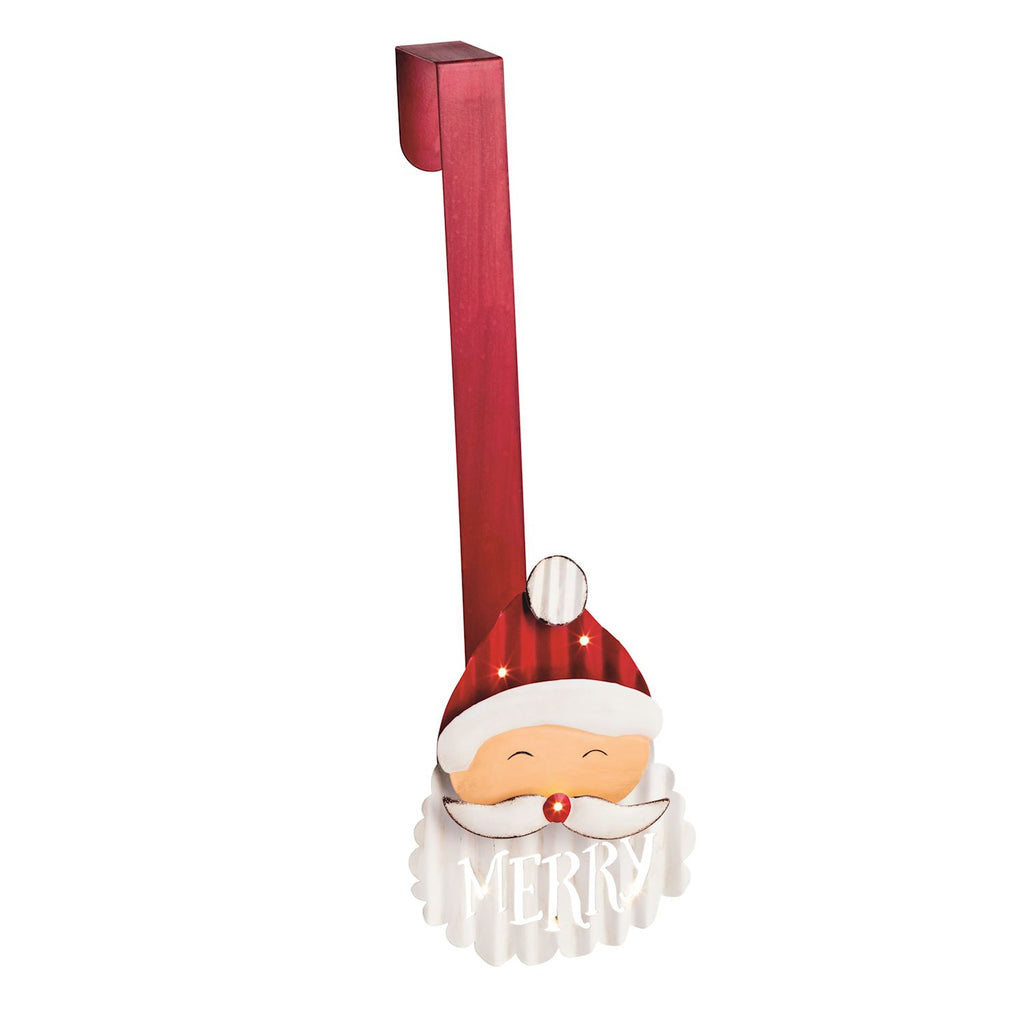 Light-Up Santa Wreath Hanger