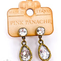 Crystal Teardrop and Post Earring