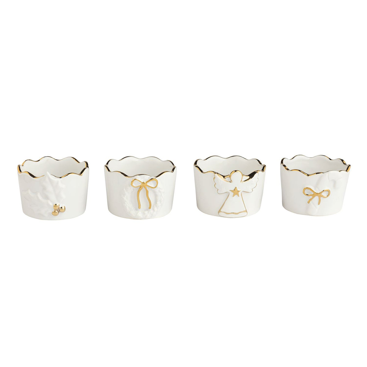 Gold Edge Tidbit Dishes