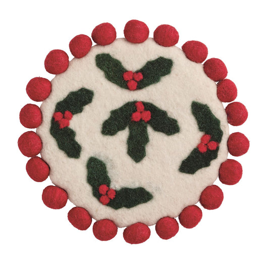 Christmas Felt Pom Trivets
