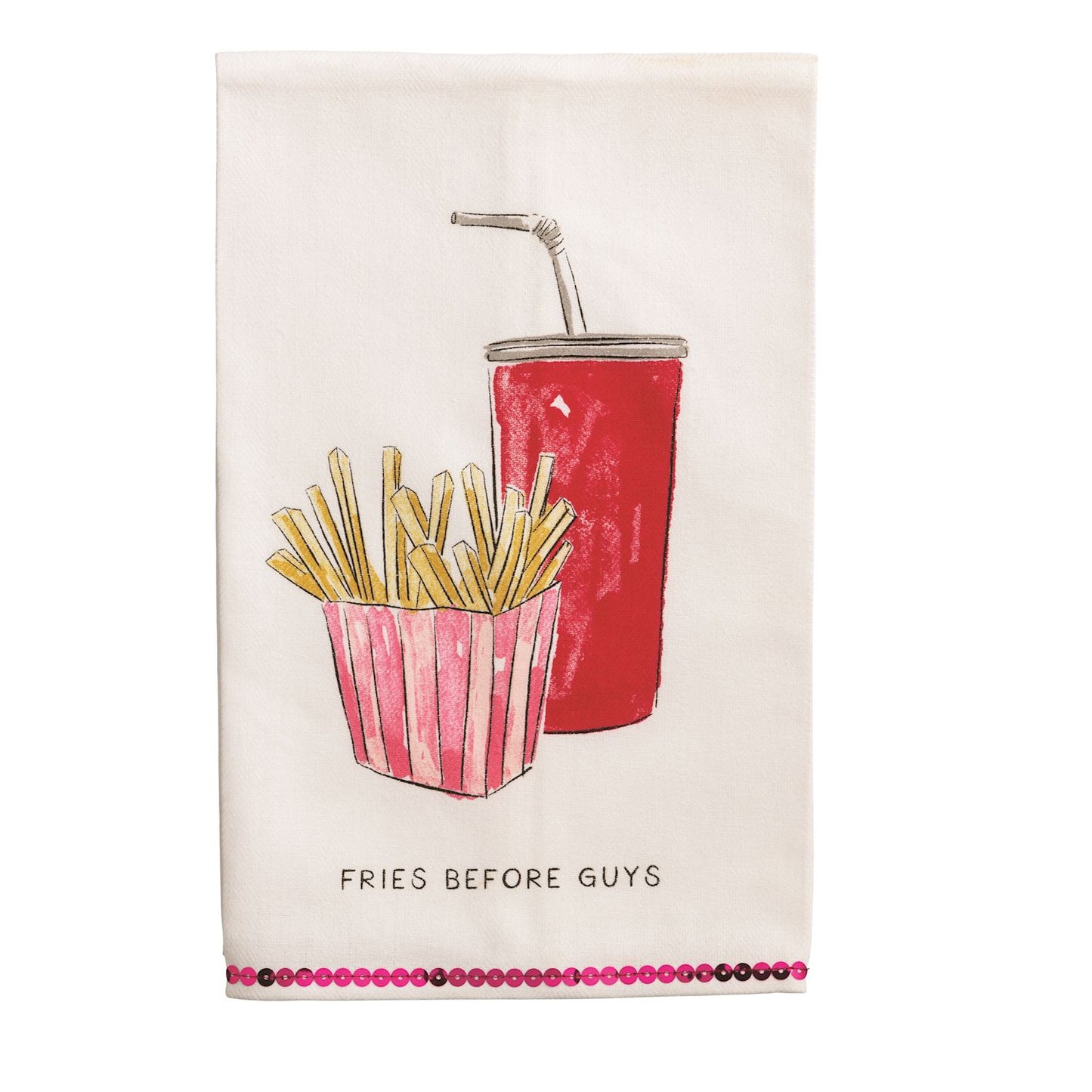 Valentine's Day sequin tea towels