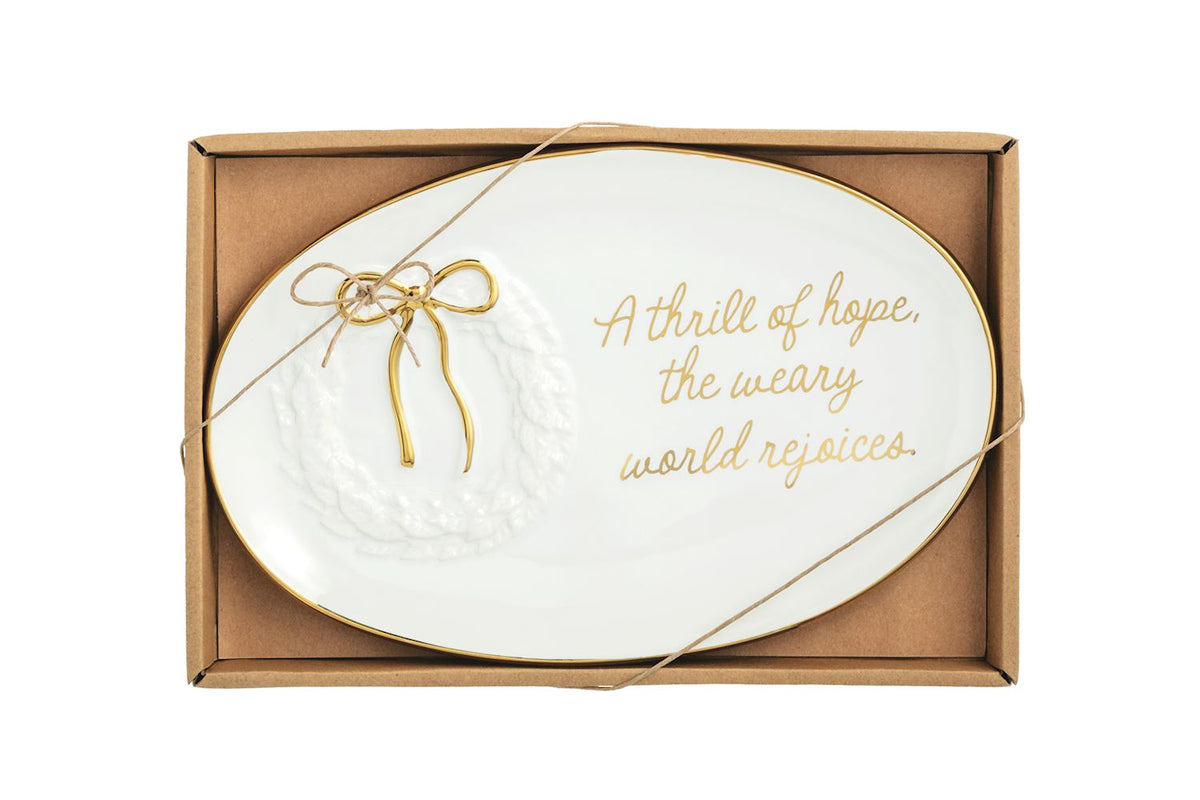 Gold Edge Christmas Sentiment Plates