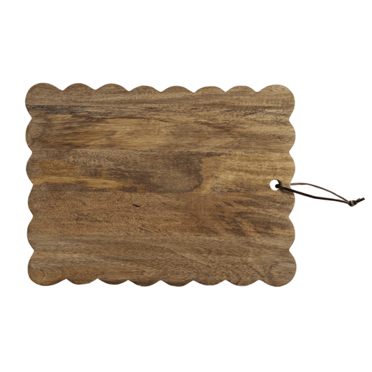 Large Scalloped Wood Board