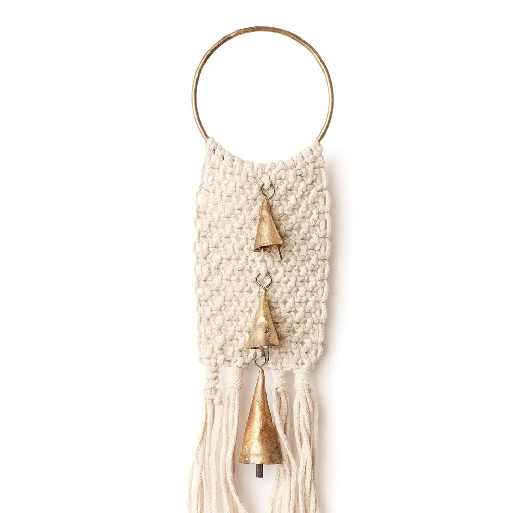 Macrame Cone Bells Door Hanger