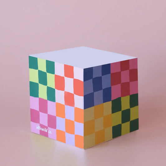 Sticky Note Cube | Rainbow Check