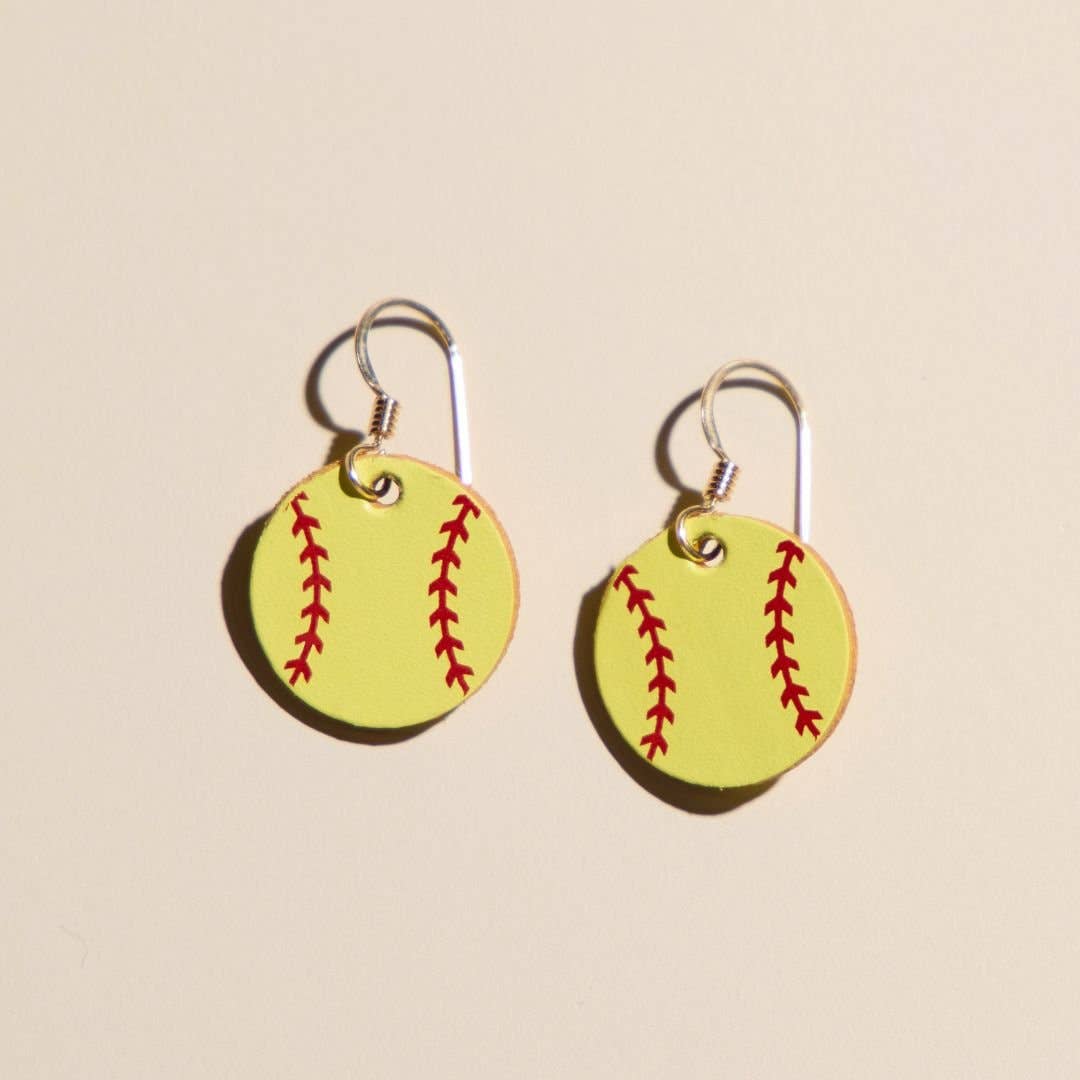 Mini Softball Slugger Earrings