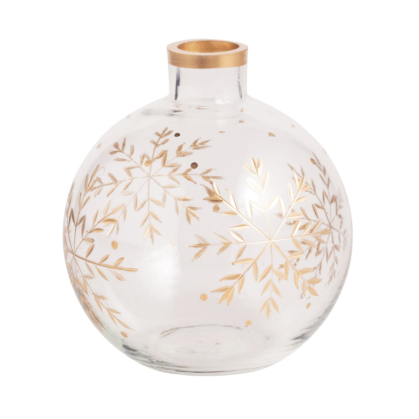 Gold Etched Christmas Vases