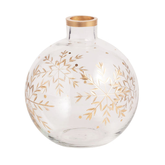 Gold Etched Christmas Vases