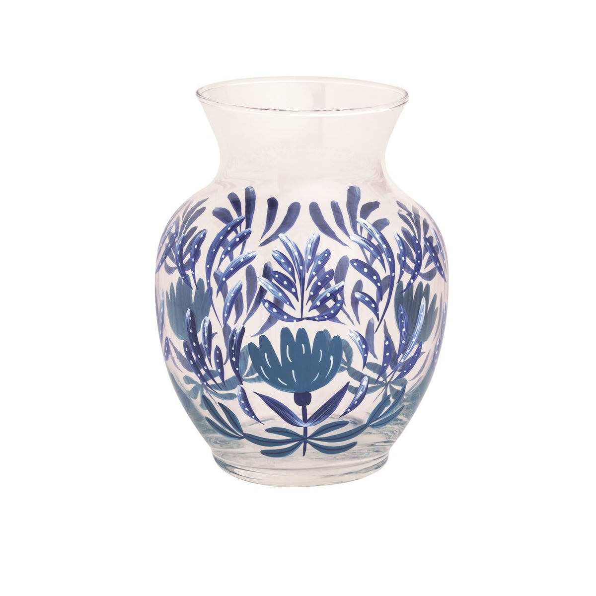 Blue Floral Vases