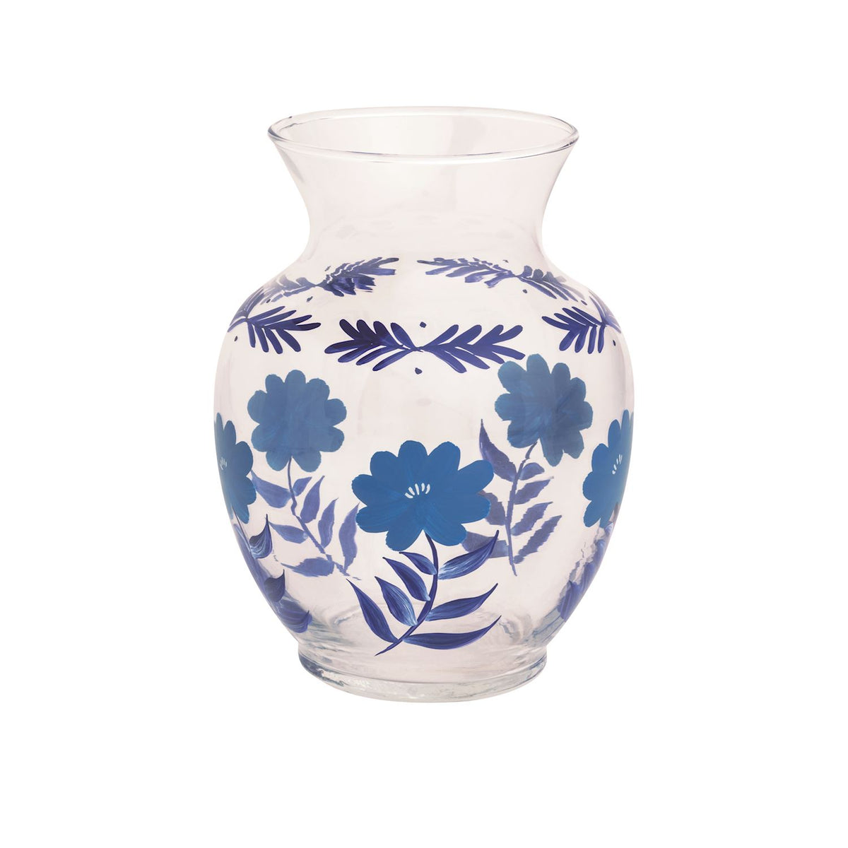 Blue Floral Vases