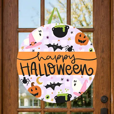 Happy Halloween Icons Door Hanger