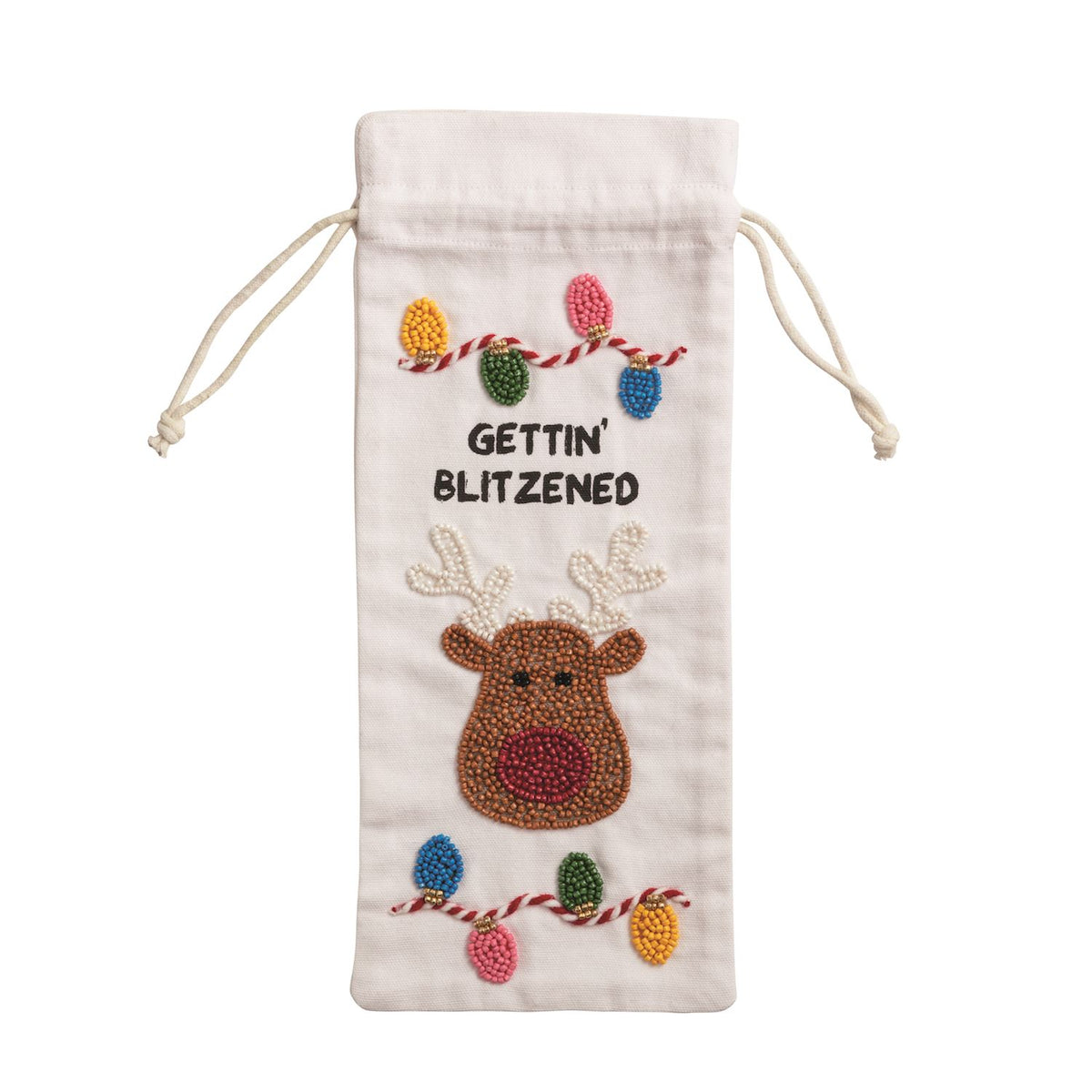 Holiday Beaded Wine Bags
