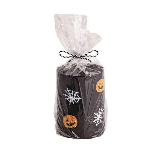 Hand-Painted Halloween Pillar Candles