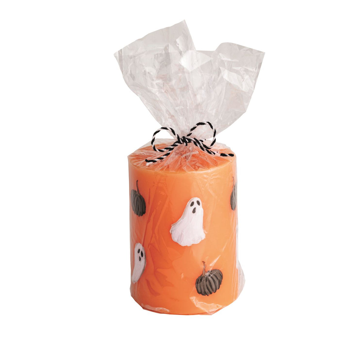 Hand-Painted Halloween Pillar Candles