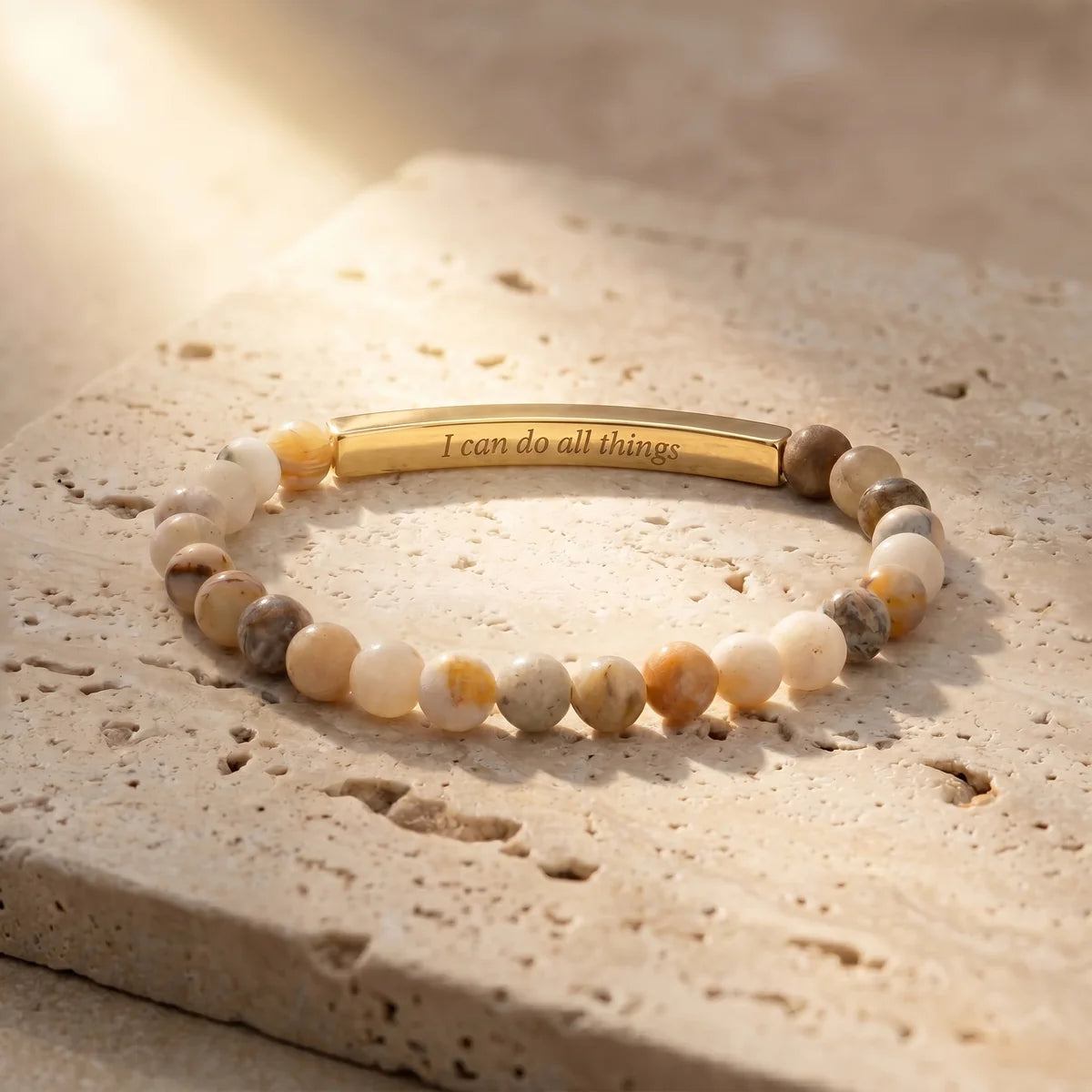 Secret Message "Things" Stone Bracelet