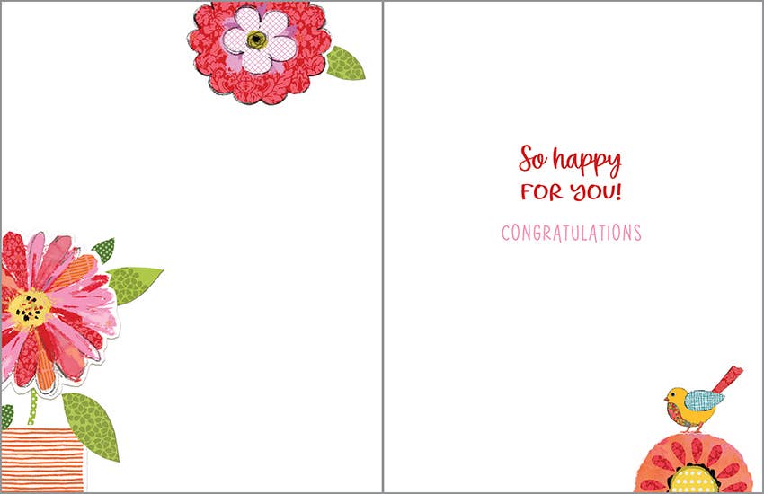 Birds and Blooms Retirement Card