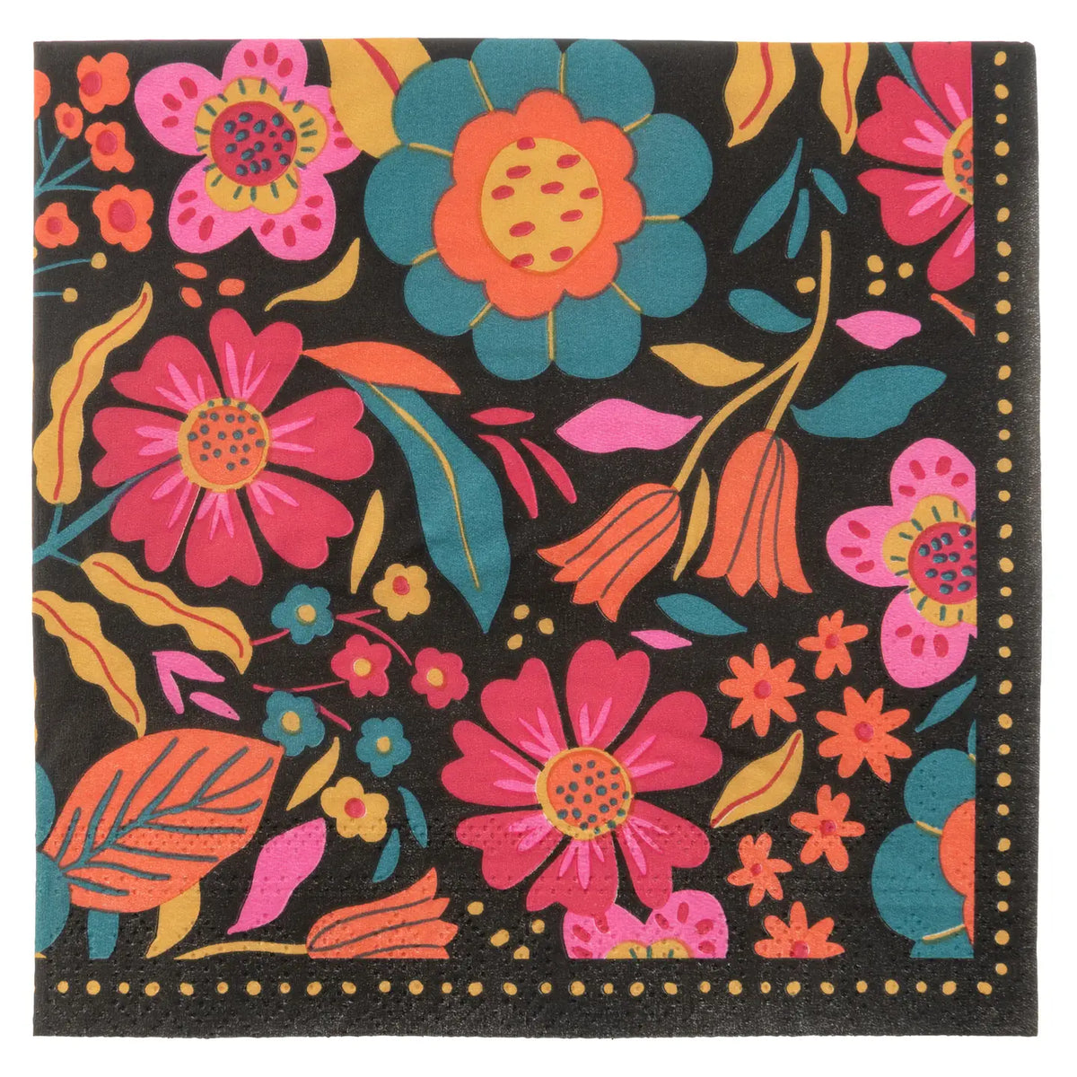 Retro Floral Paper Napkins