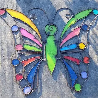 Steel Multi Color Butterfly Hanging
