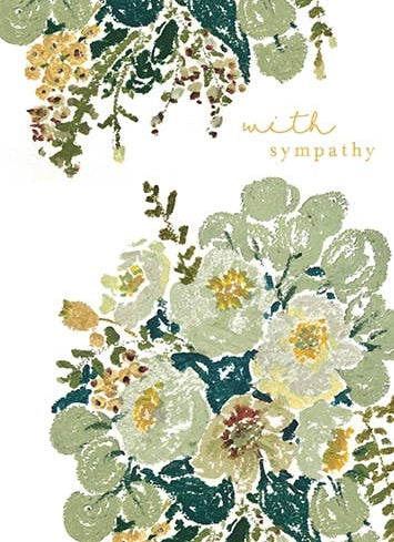 White Floral Sympathy Card