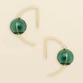 Refined Glass Hoop - Teal/Gold
