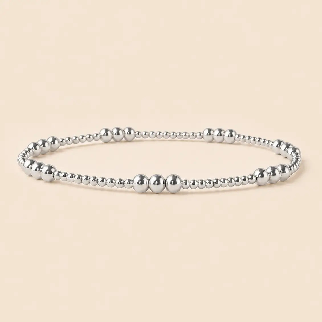 Tarnish Resistant Mixed Metal Beaded Layering Bracelets