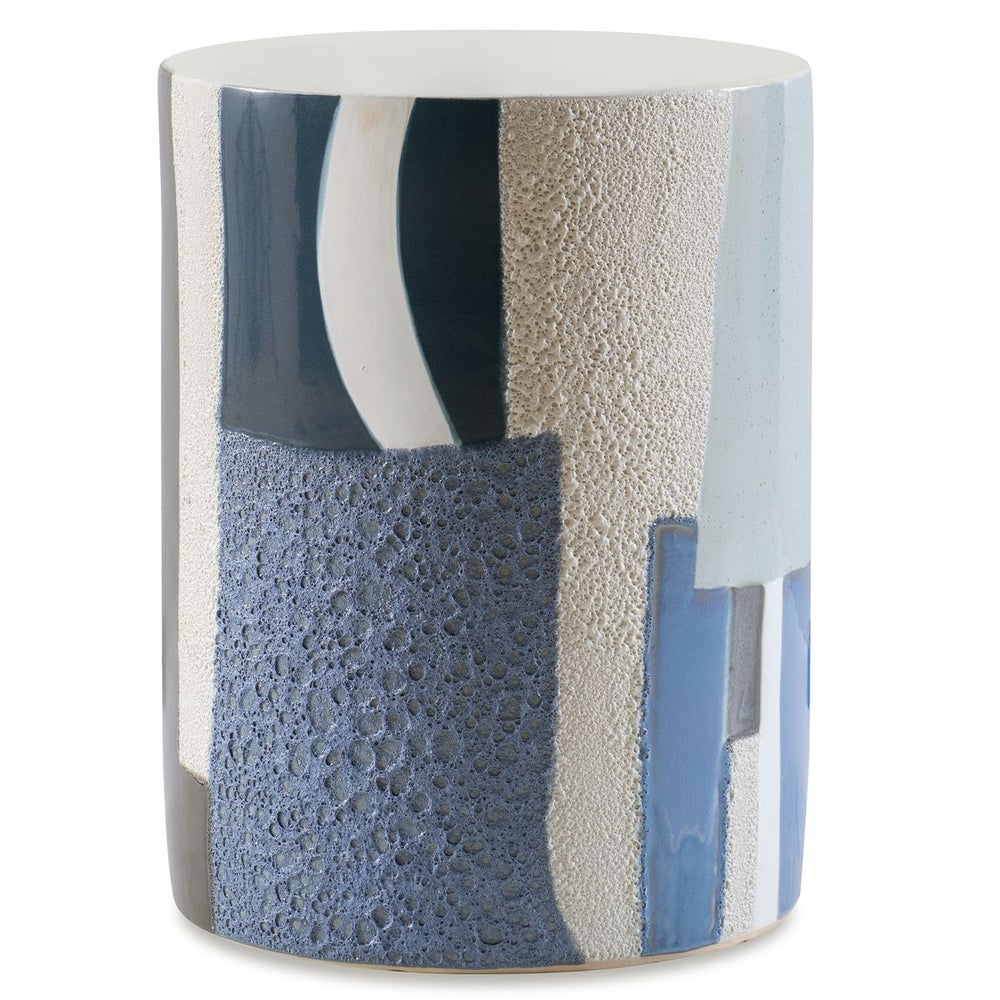 Graph Garden Stool, Blue