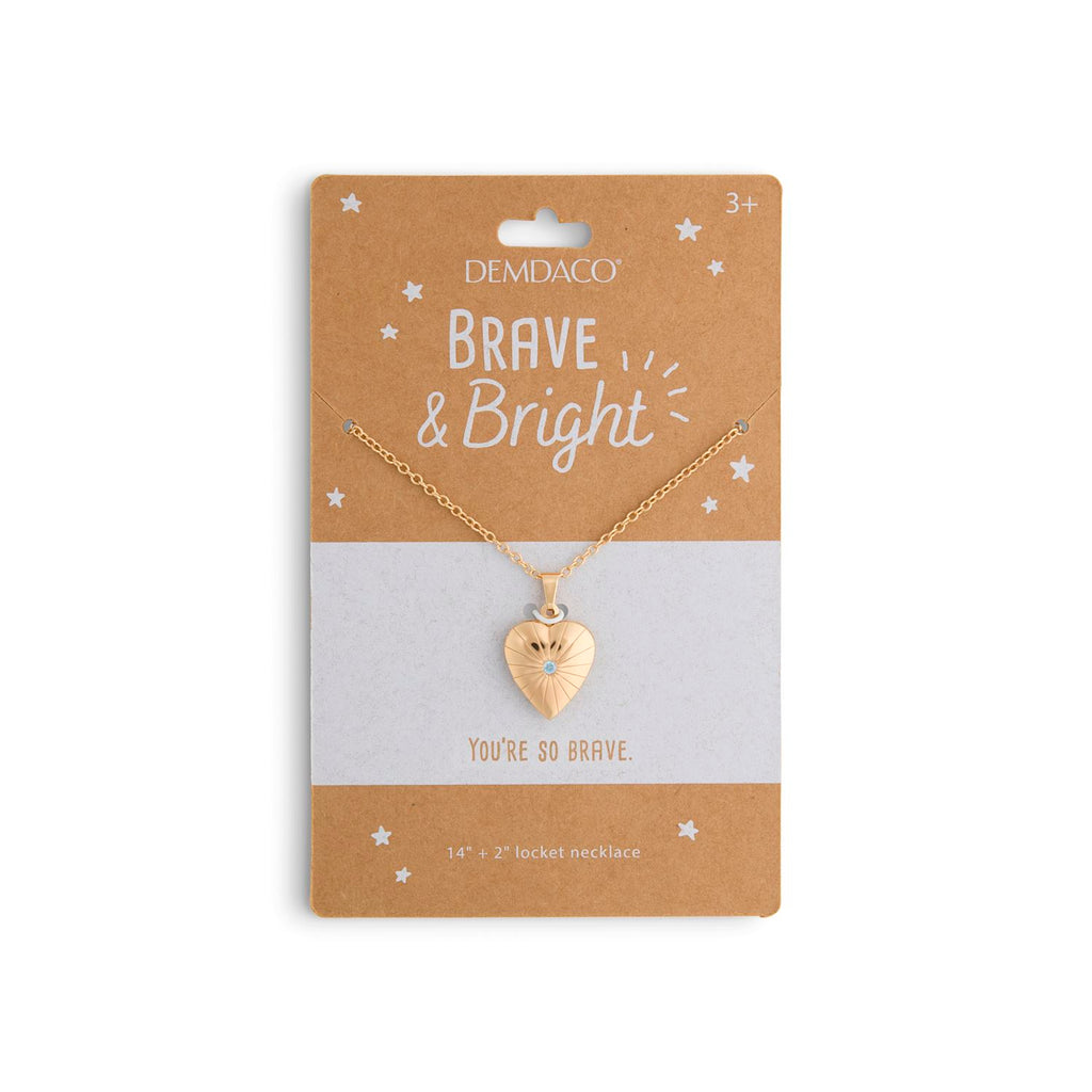 You're So Brave Gold Heart Necklace