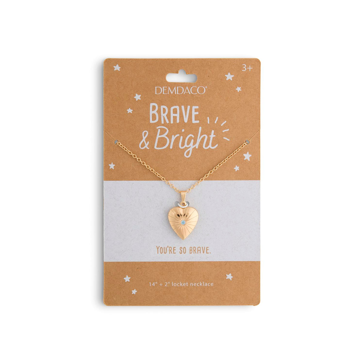 You're So Brave Gold Heart Necklace
