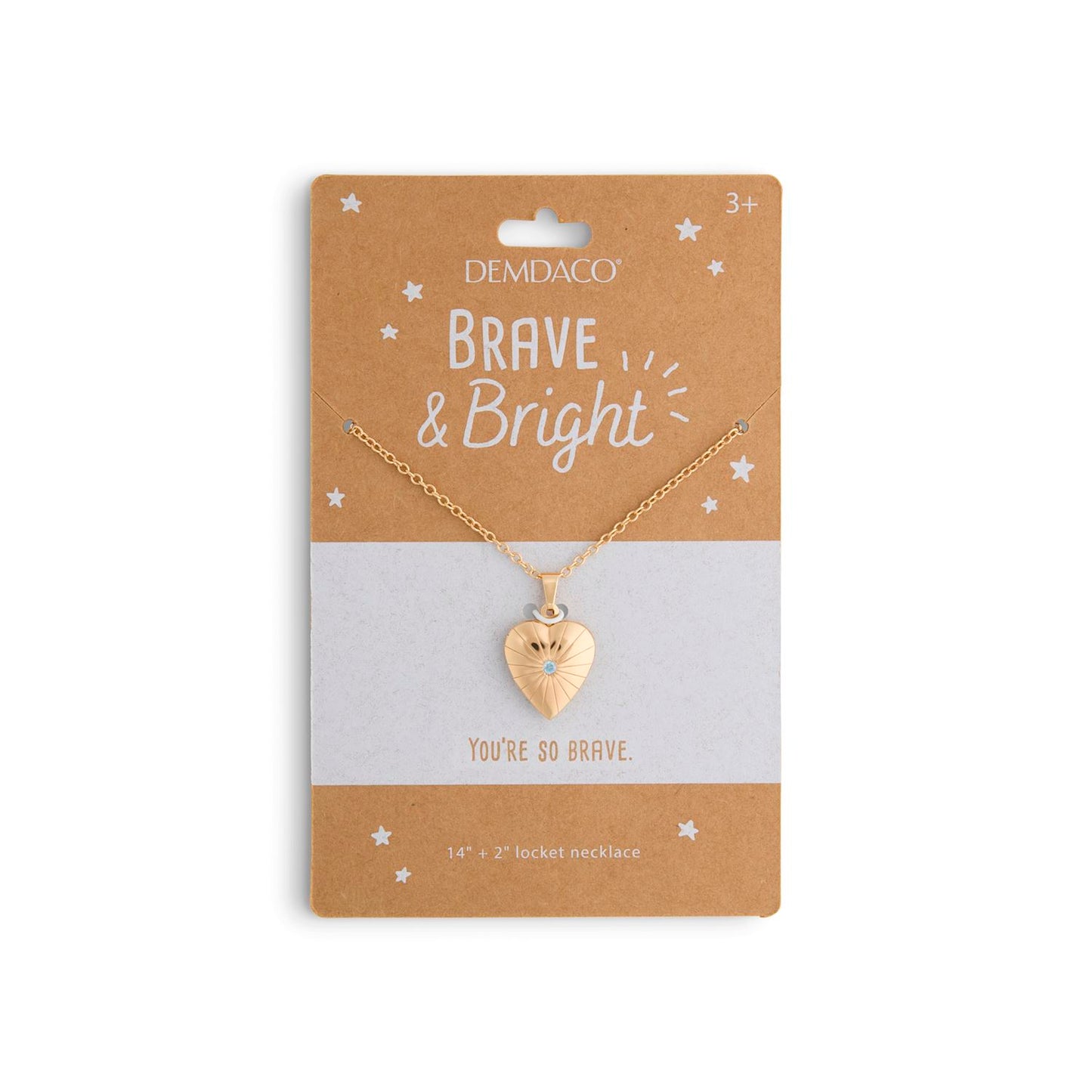 You're So Brave Gold Heart Necklace