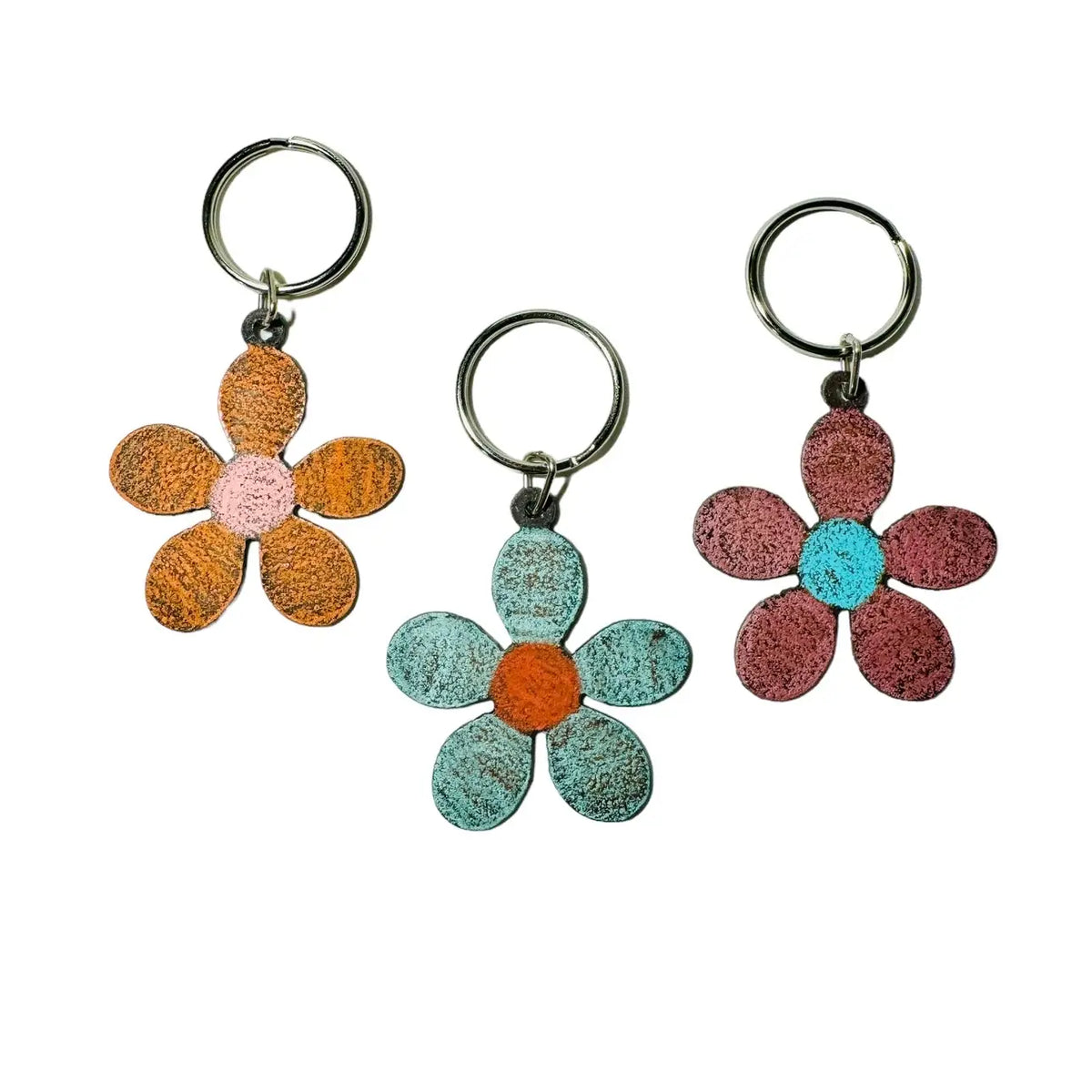 Metal Flower Keychain