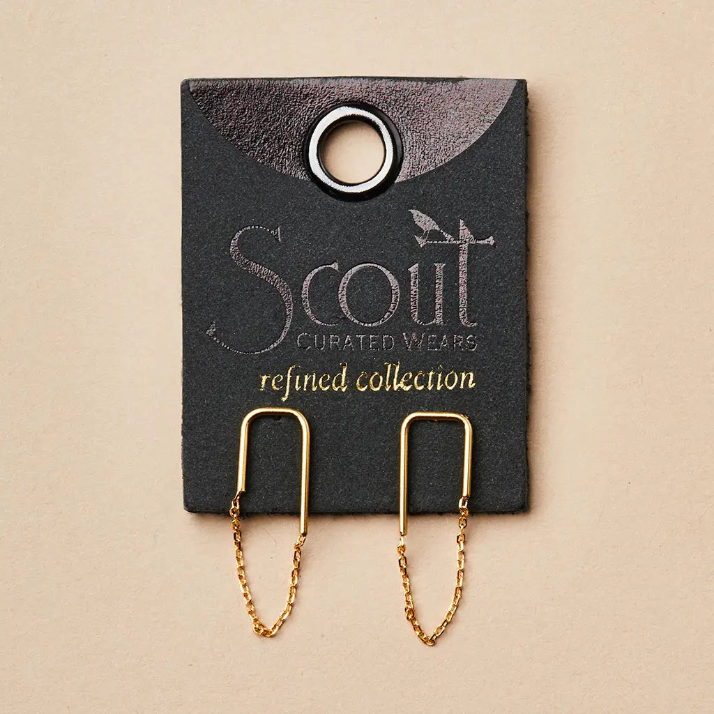 Refined Earring Collection - Filament Stud/Gold