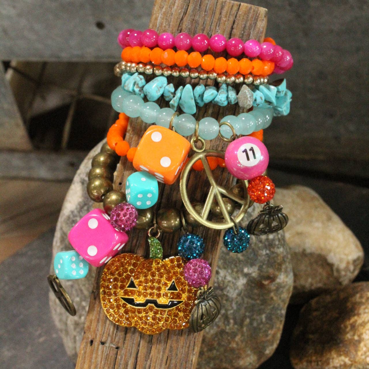 Pumpkin Season Charm'd Bracelet Set