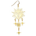 Celestial Sun Star Drop Earrings