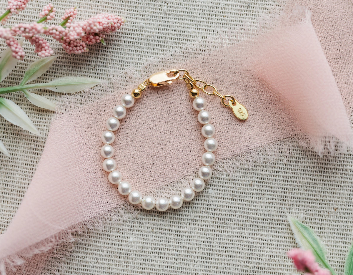 Gold-Plated Pearl Baby Bracelet