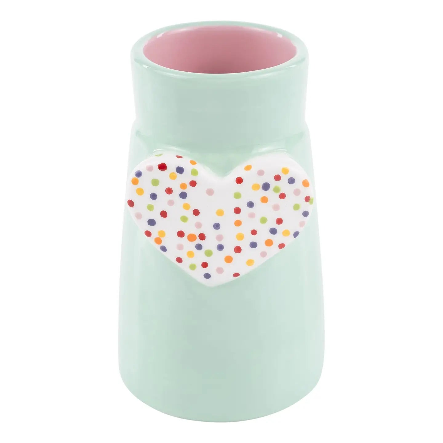 Polka Dot Heart Vase
