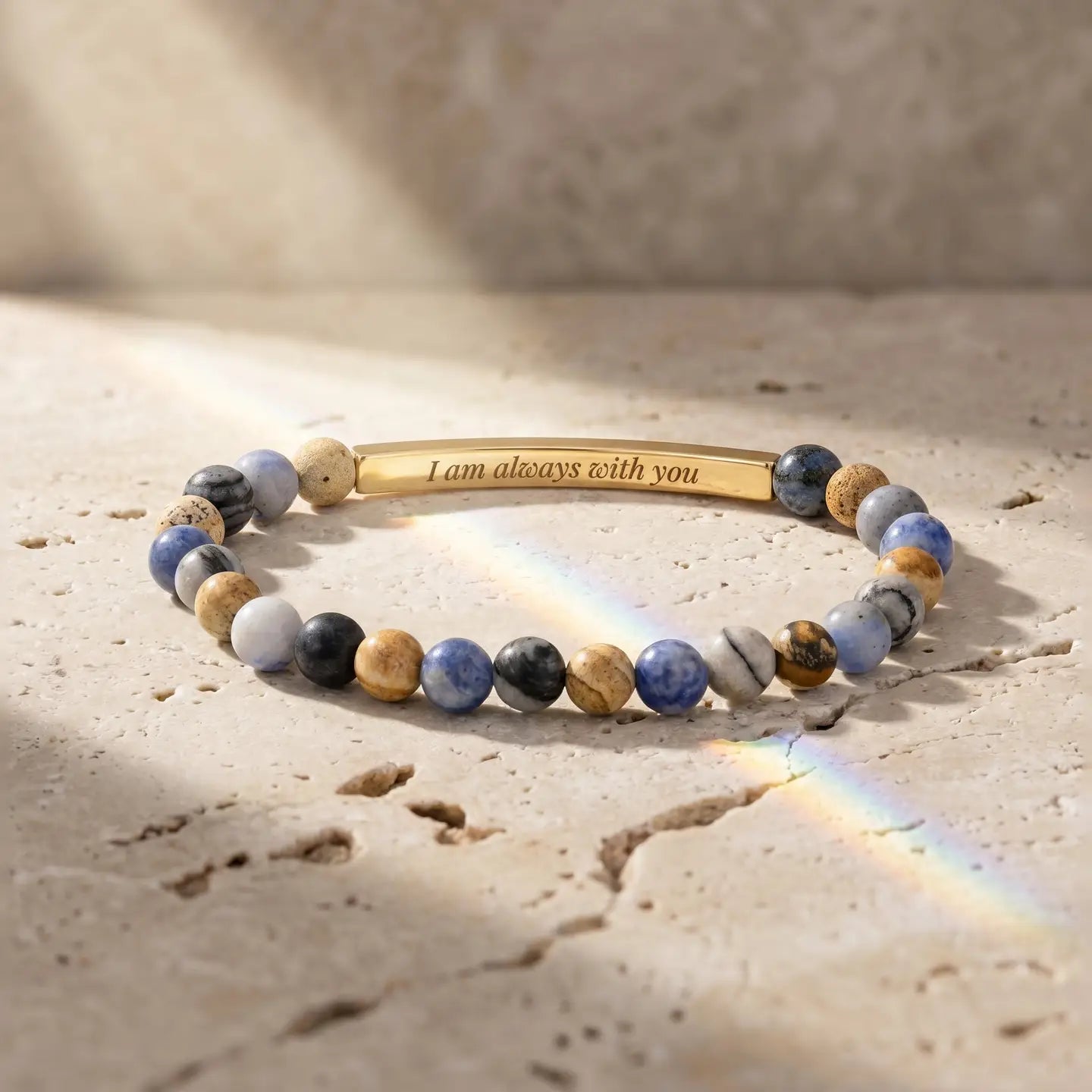 Secret Message "Loved" Stone Bracelet