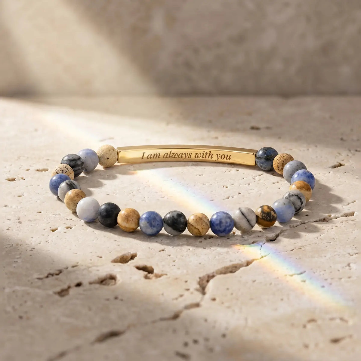 Secret Message "Enough" Stone Bracelet