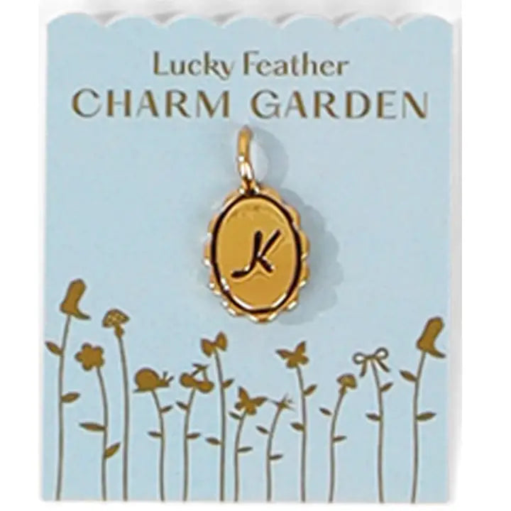 Charm Garden -  Gold Scalloped Initial Charm