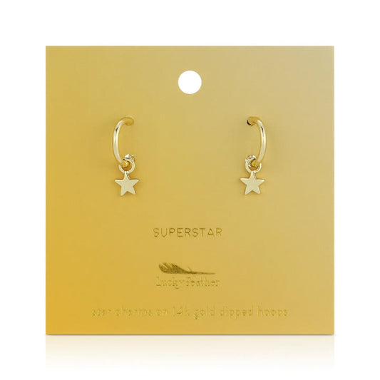 Hoops with Drop - Star