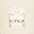 Pressed Flower Hoop Earring - Pink Cherry Blossom/Gold