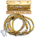 Mixed Size Bead Bracelet with Rhinestone Accent