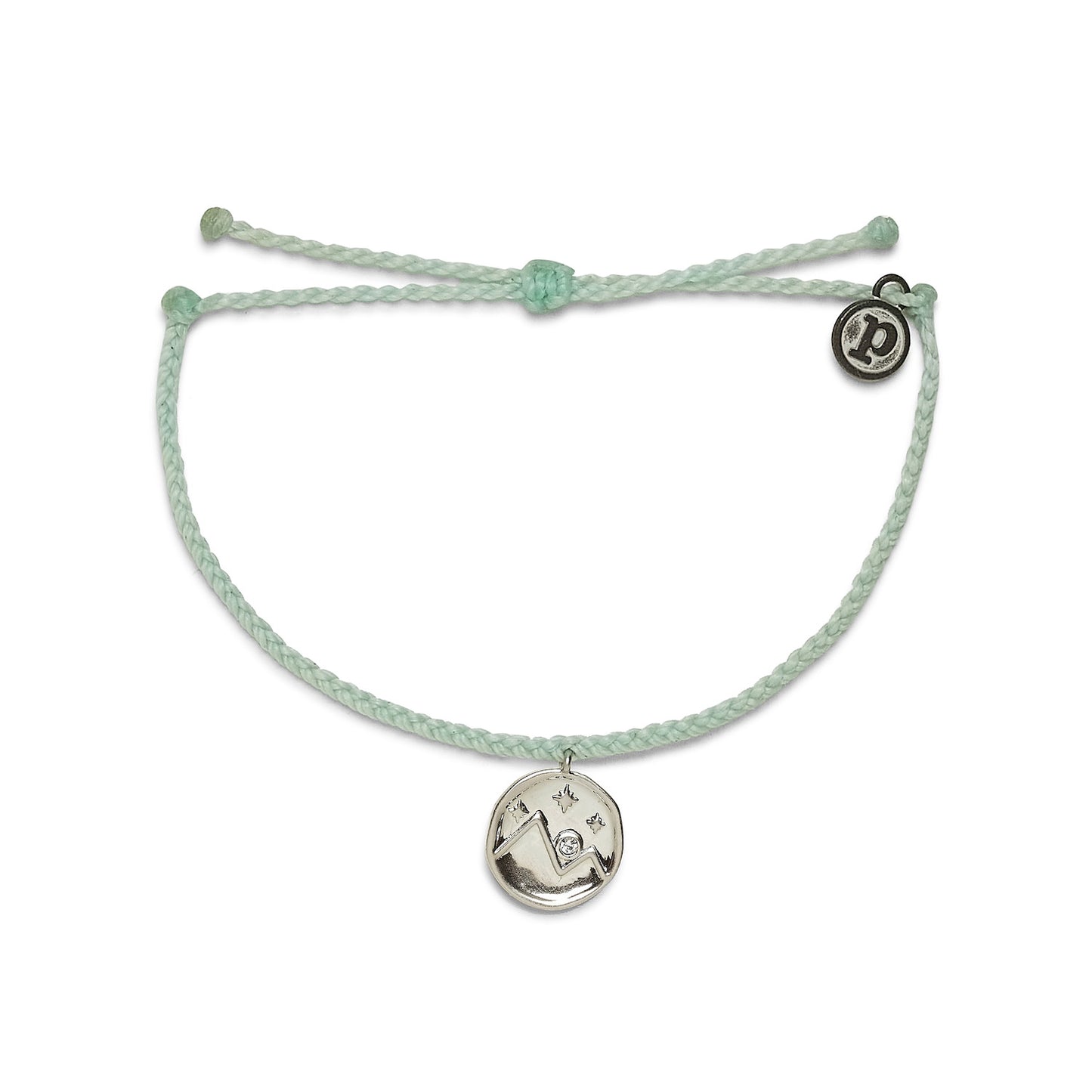 Winter Fresh Crystal Mountain Coin Silver Bracelet