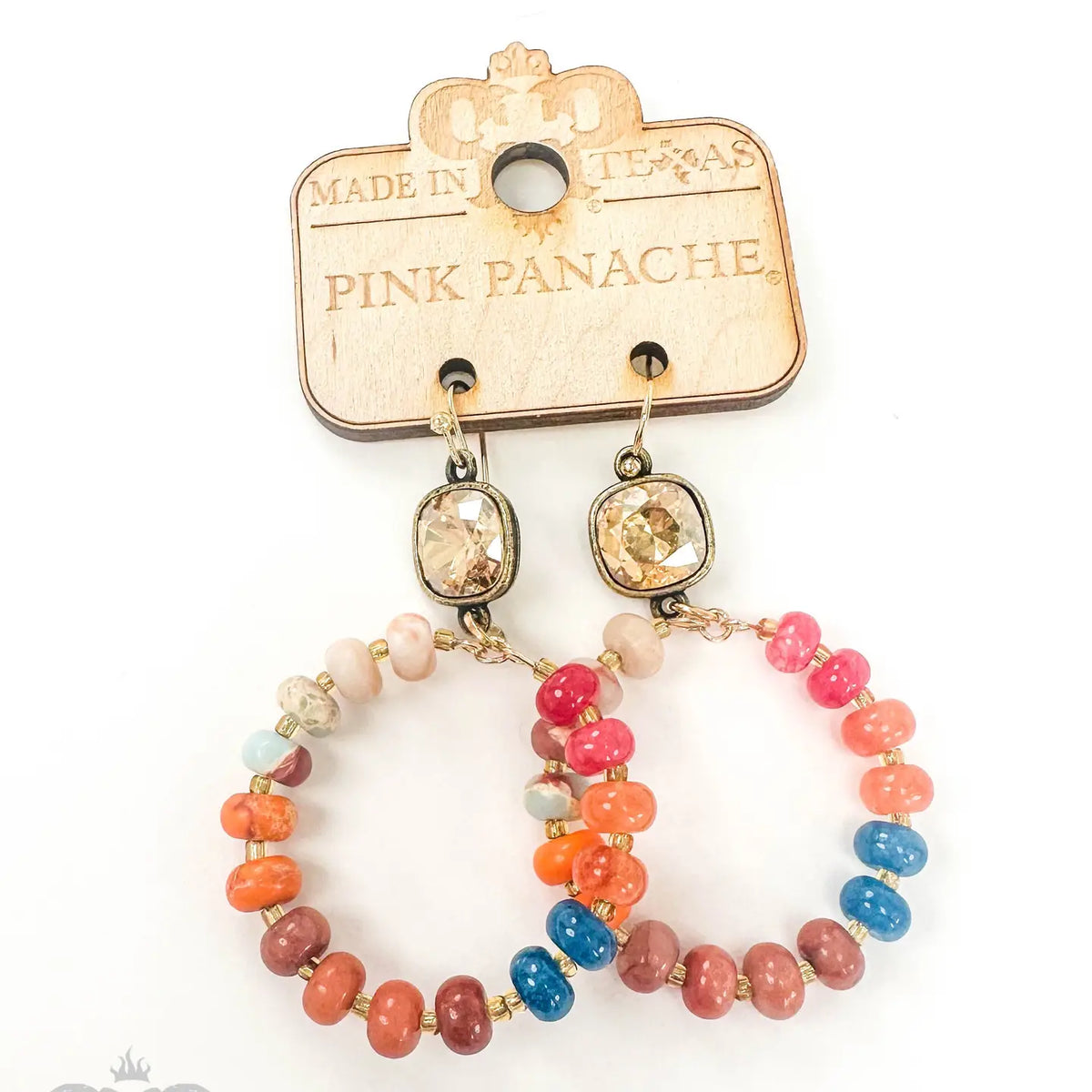 Multi Color Stone Earrings