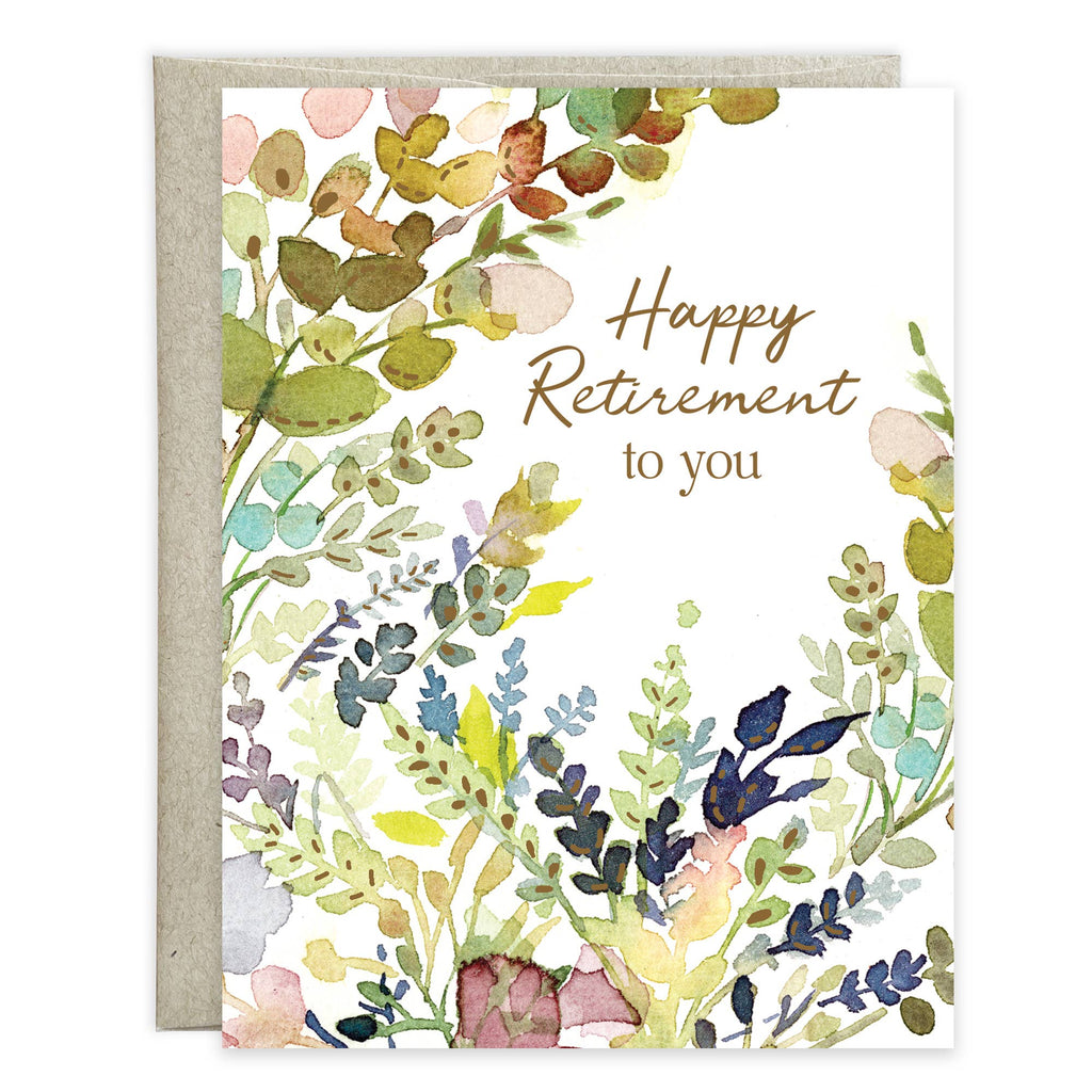 Leaves and Foliage Retirement Card
