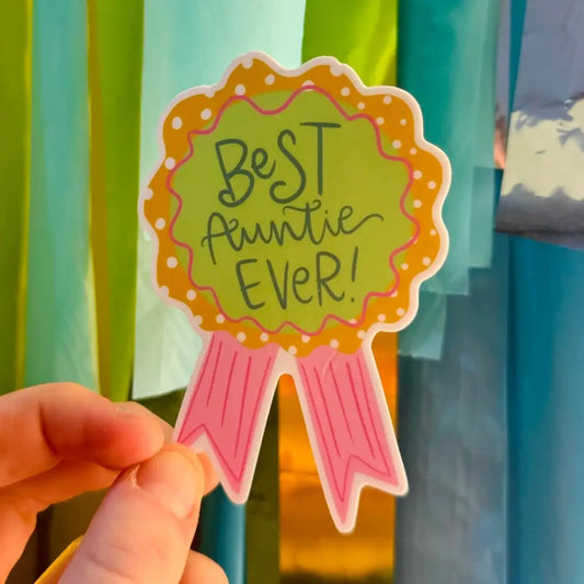 Best Auntie Ever Award Sticker