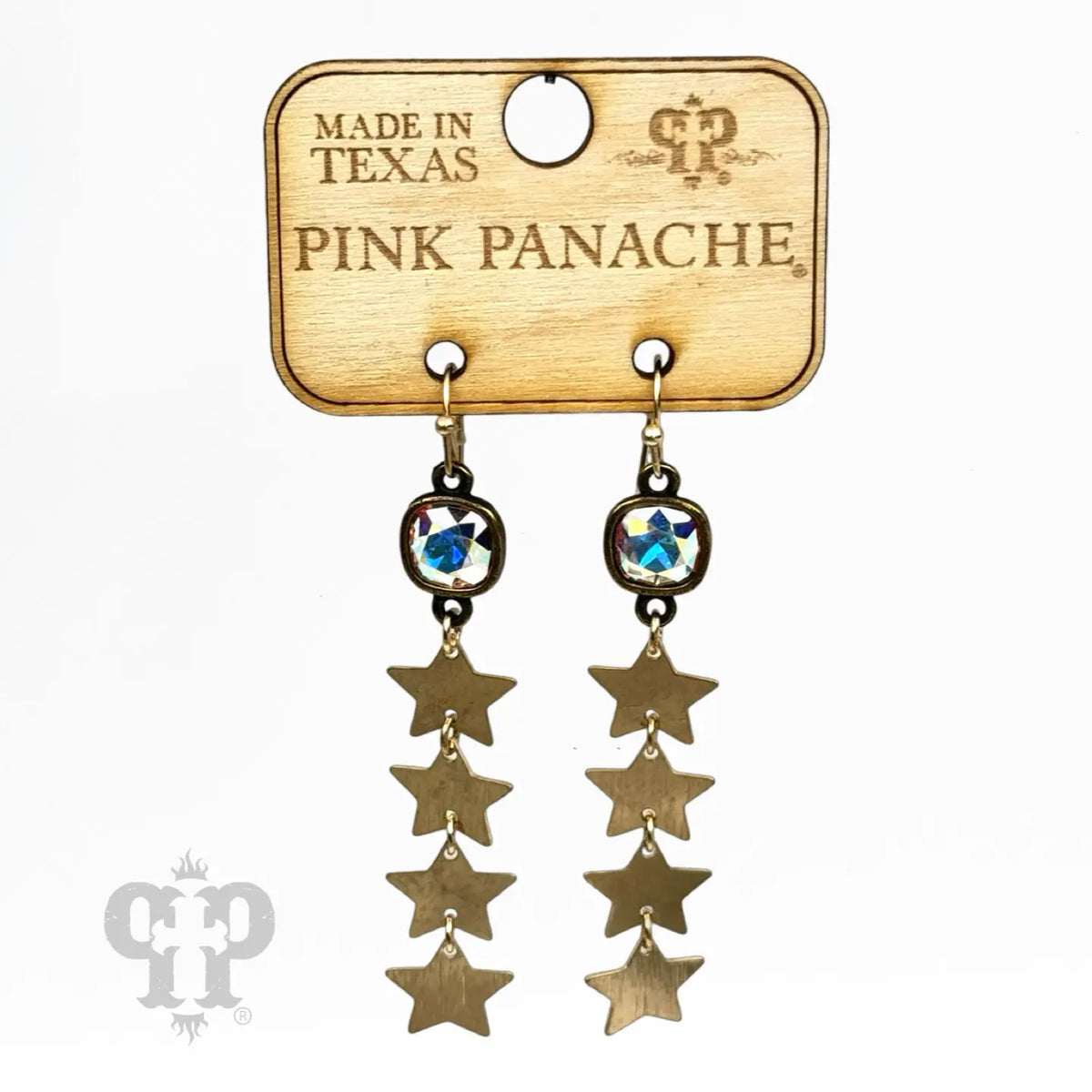 Austrian Crystal Four Star Earrings