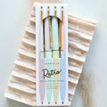 Retro Pen Set of Four | Pastel Rainbow