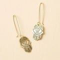 Ruchi Hamsa Gold Dangling Earrings
