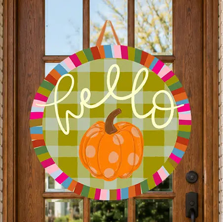 Hello Pumpkin Door Hanger